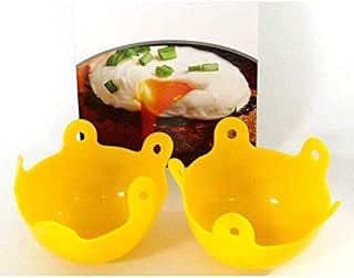 2 x Silicone Egg Poachers Pan Egg Cups Egg Boiler Poached Eggs Kitchen Gadget - citystores