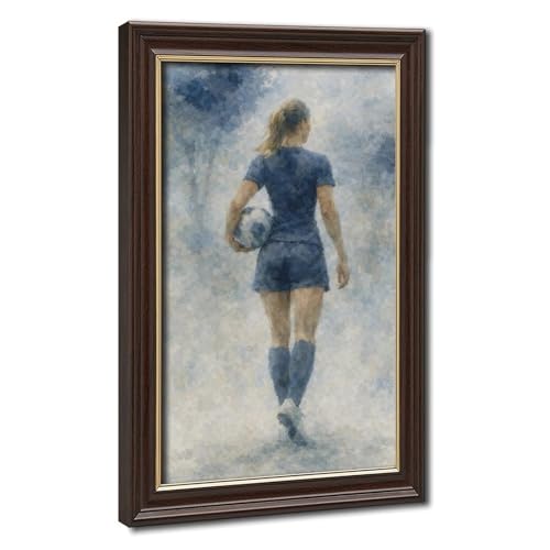 Cadeau de peinture d'art de football impressionniste pour chambre de fille