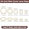 Beebeecraft 1 Box 20Pcs Jump Rings 14K Gold Filled Brass 3/4/5/6/7mm Closed Jump Rings Connectors Junction Ring for Jewelry Bracelet Necklace Making Craft #1