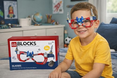 Image of Amitasha DIY Mech Robot Glass Building Block Set for Kids 6-15 Years STEM Sun Glass Assemble Construction Kit Robot Architect Model Educational Toy for Boys Girls Birthday Gift - Pack of 1