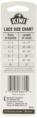 Kiwi Shoe Laces, 45 In, Athletic Black, 1 Ct #TOP1