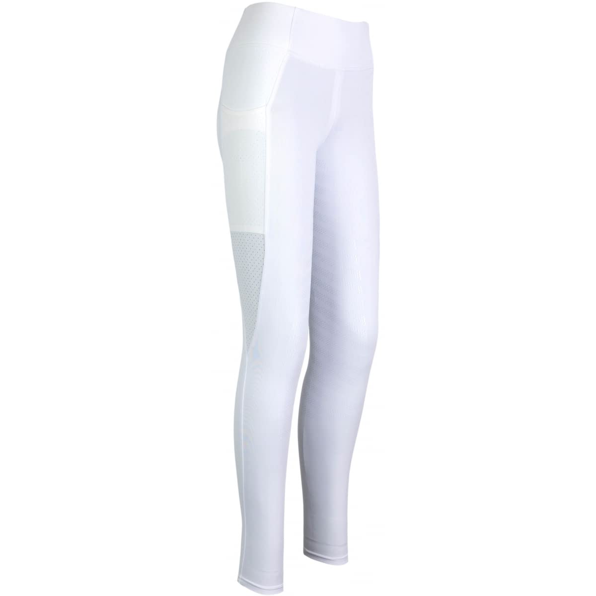 Lazura - Damen und Kinder Sommer Reitleggings Lea | Vollbesatz aus Silikon | Reithose mit seitlichen Handytaschen | atmungsaktiv durch seitliche Mesh-Einsätze | Reitbekleidung