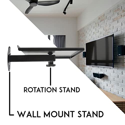 Image of Audiovan Superior Shelf Speaker Wall Mount Speaker Stand, Speaker Wall Mount (6 x 6 Inches) 4 Pcs Pack