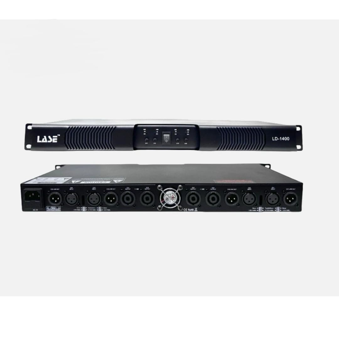 LASE LD-1400 Power Amplifier 4 Channel x 350 RMS Watts @ 8Ω Class D, 500 @ 4Ω