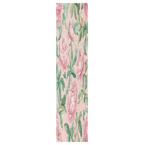 BOESI Graffiti Pink Peony Skateboard Anti-Skid Tape Paper, No Bubble Anti-Skid 33.1 