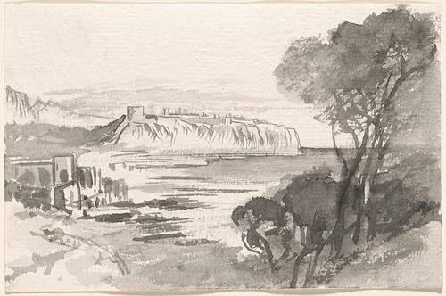 Lienzo Veduta di una baia de Edward Lear Cuadro de Pared Impreso