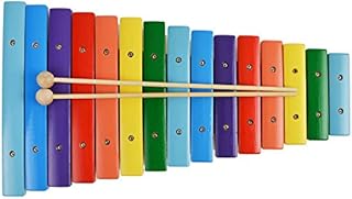 A-Star 15 Note Diatonic Colourful Rainbow Xylophone with Pair of Wooden Beaters