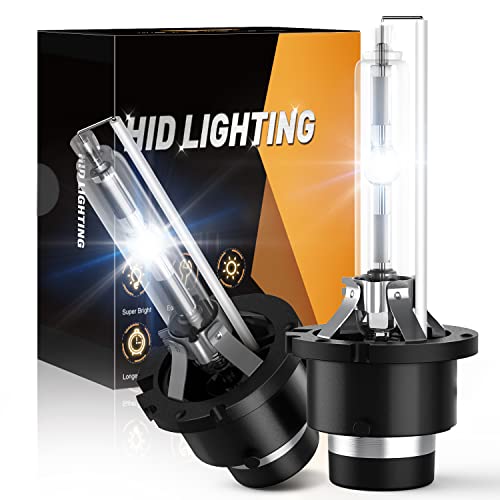 Image of GOOACC D4S HID Bulbs -35w low beam headlight bulbs Replacement for 12v cars,6000k cool white-2pcs