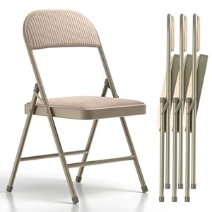 Nazhura 4 Pack Folding Chairs, Fabr...