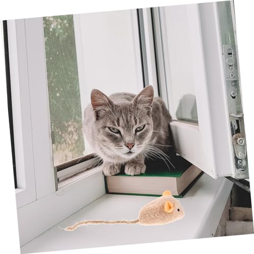 Ratones de felpa para gatos TOYANDONA 12 juguetes para el salón de casa 4