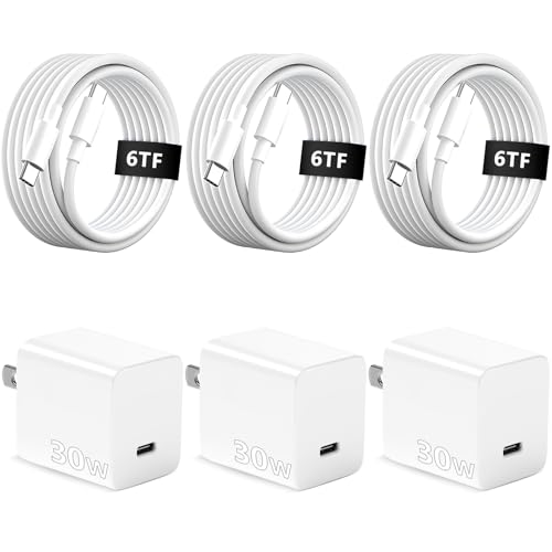 iPhone 15 16 17 Charger Fast Charging,6.6 FT Long USB C Charger Cord with 30W Type C Phone Fast Charging Block for iPhone 17/16/Pro/Pro max/16 Plus, iPhone 15/15 pro/15 pro max/15 Plus,iPad,Android