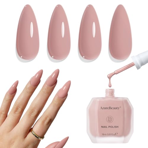 AZUREBEAUTY Nude Pink Nail Polish 18ML