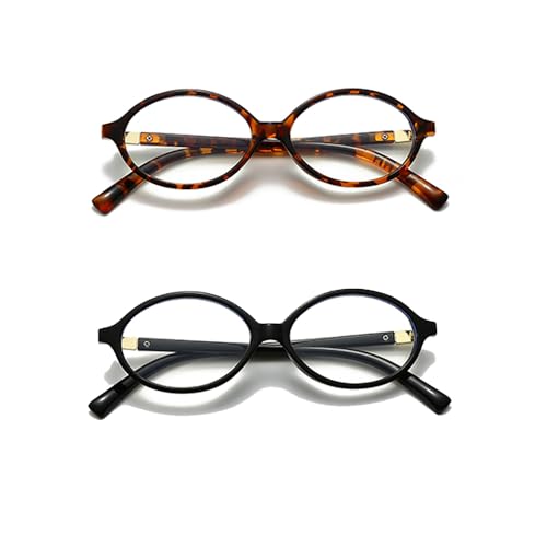 Image of YAMEIZE Small Oval Blue Light Blocking Glasses for Women Men Retro Clear Anti Blue Light Eyeglasses for Computer Gaming
