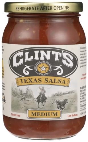 Clints Texas Medium Salsa 16.0 OZ (Pack of 3)