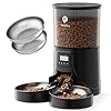 Automatic Cat Feeder for 2 Cats – 16 Cups/4L Timed Auto Pet Feeder with Portion Control (1-6 Meals), Dual Power& Easy to Clean for Indoor Cats & Small Dogs