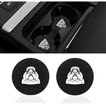 2 Pcs Black car Cup Holder Coaster Compatible with Jaguar XE XEL XF XFL XJ F-PACE F-Type 2.75 Inch Silicone Anti-Slip Fashion car Interior Accessories
