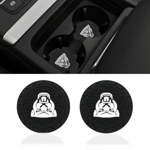 2 Pcs Black car Cup Holder Coaster Compatible with Jaguar XE XEL XF XFL XJ F-PACE F-Type 2.75 Inch Silicone Anti-Slip Fashion car Interior Accessories