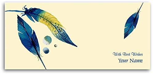 Image of Brown Cloud Customised Exclusive Shagun /Money /Gift Envelope /Cover /Lifafa for Gift /Festival with Personalized Text Message /Name /Photo (Pack of 10)