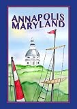 Drapeau De Jardin 32X48Cm, Annapolis Maryland State Capital Voilier Régional Drapeaux Décoratifs D'Extérieur Double Face Home Drapeau Artificiel UV Résistant Drapeau Au Vent pour Fête