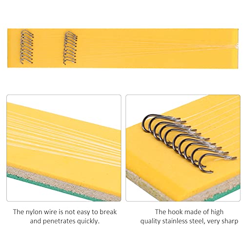 FOLOSAFENAR Angelhaken, Edelstahl + Nylon Angelhaken Mono Line mit Nr. 1,5 Angelschnur zum Angeln – Bild 7