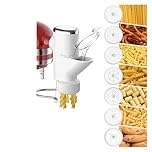 Gourmet Pasta Press Attachment Compatible for KitchenAid Cuisinart Stand Mixers, Pasta Press Maker with 7 Interchangeable