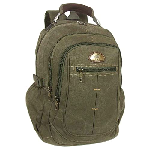 Mochila Notebook Lona Reforçada Viagem Acampamentos Esportivo 9801 (Verde)