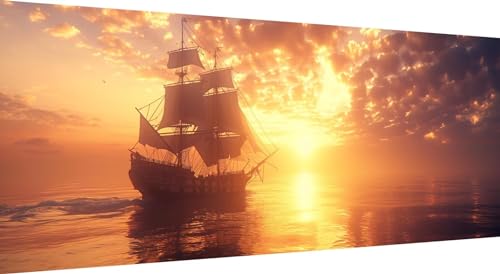 Loisirs Créatifs Point de Croix Diamond Painting Bateau Adulte