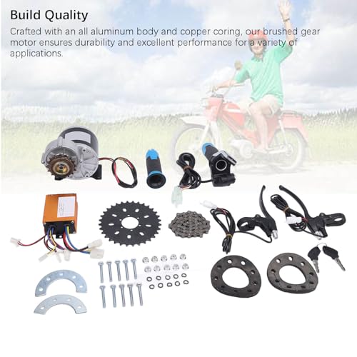 Motor 36V 350W 16T con reducción de engranaje cepillado y rotación reversible para ciclos 4