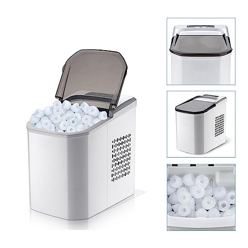Máquina para hacer hielo portátil 22-26 lbs/24h blanca miniatura 7