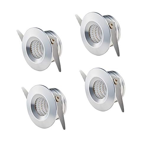 Yeehome 4 x luces pequeñas focos de 3 W empotrables LED blanco frío Cover