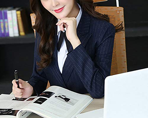 LISUEYNE Women's Three Pieces Office Lady Stripe Blazer Business Suit Set Women Suits Work Jacket,Vest,Skirt/Pant