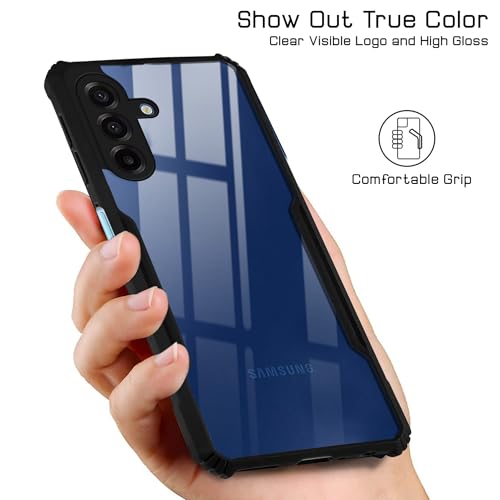 Image of Jkobi Hybrid Back Cover Case for Samsung Galaxy A17 | Samsung Galaxy F17 | Samsung Galaxy M17 5G (Shockproof with Polycarbonate Clear Panel | Professional Black)