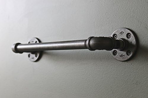 Pipe Towel Rack, Free Shipping, 7 Sizes Available, Industrial Pipe Towel Bar, Steampunk Bathroom Fixture, Oil Rubbed Bronze, Black, Gray, from Detroit, MI
