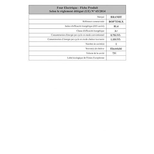 BRANDT BOP7534LX - vue 4