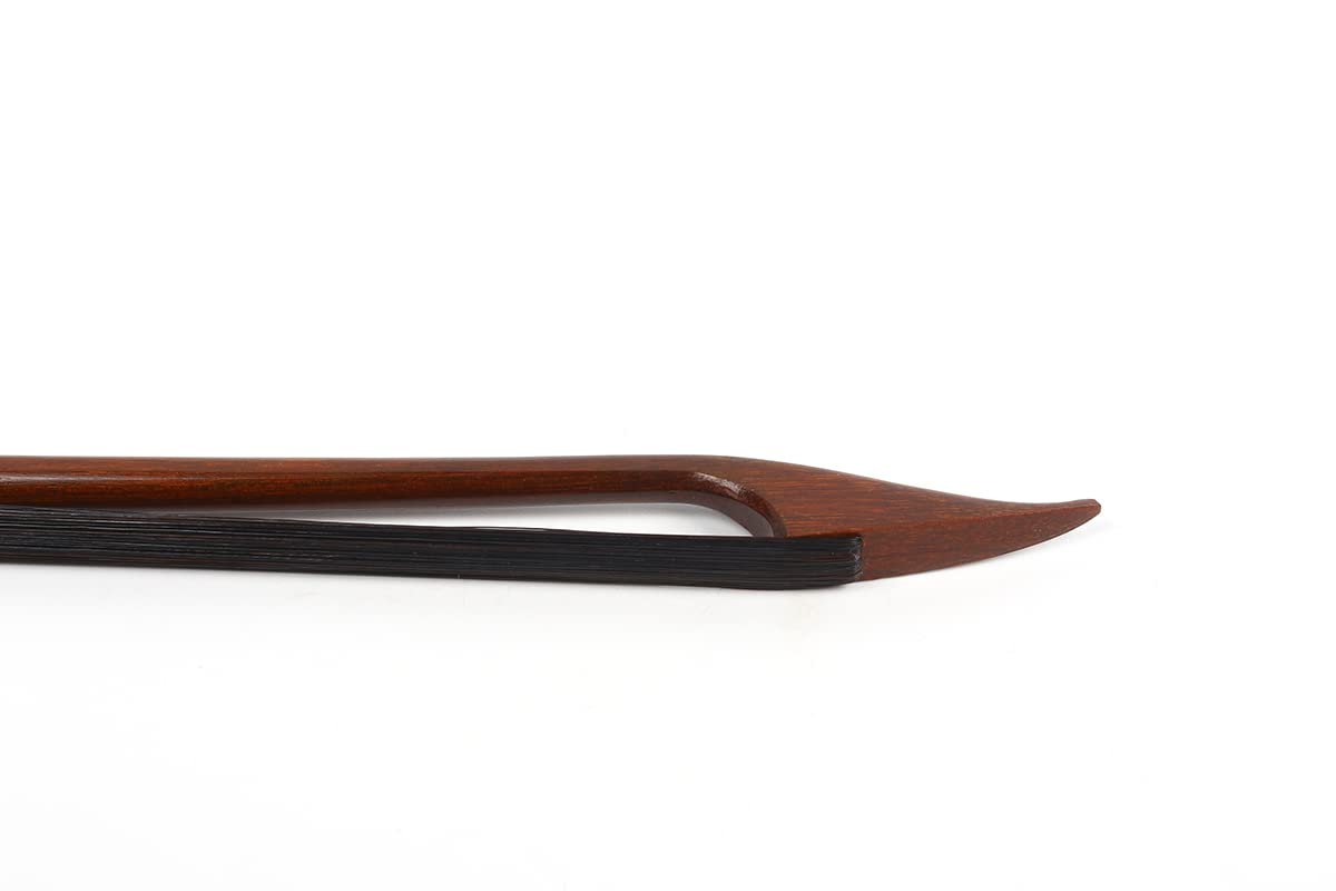 Yinfente Arco para violín 4/4, tamaño completo, madera de Brasil, estilo barroco, arco negro natural, pelo de caballo, equilibrio