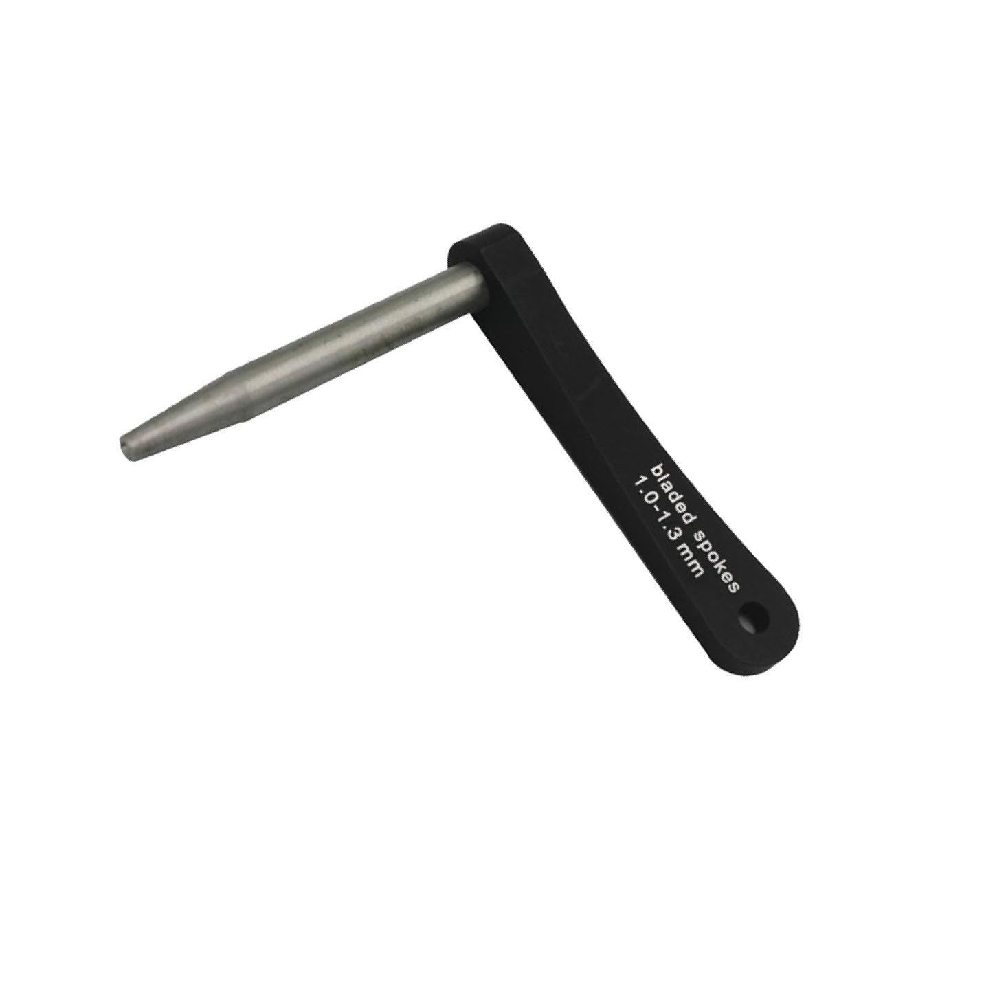 Mophrati Black+Silver Versatile Bike Bladed Spokes Holder Wrench Efficient Wheel Repair And Building Made Of Aluminum Alloy And Stainless Steel - Solid Bicycle 0.8 To 1.0Mm, 1.0 To .3Mm
