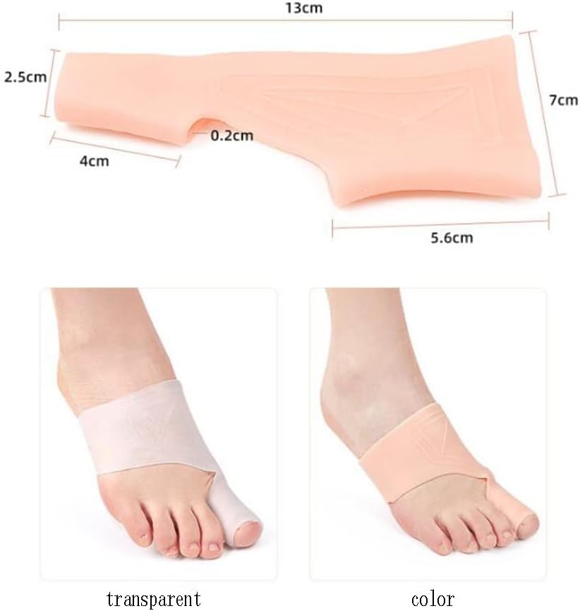 DEAVER Toe Separators for Overlapping Toes, Gel Silicone Toe Straightener Corrector, Toe Spreader Spacers for Hallux Valgus Tailors Claw and Crooked Toes