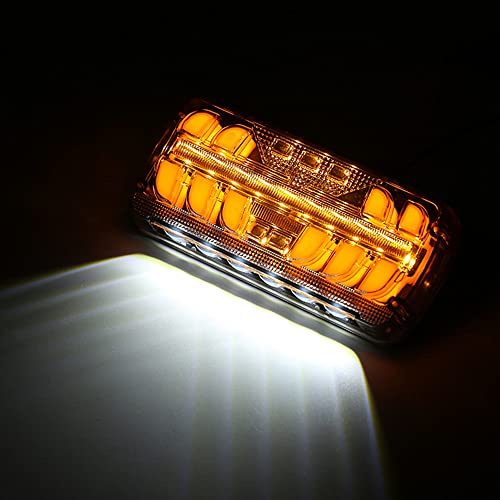 2 Unidades Luz De Destaque De Caminhão âmbar E Branco Led Lateral 12~24v Luz Traseira De Reboque Uni