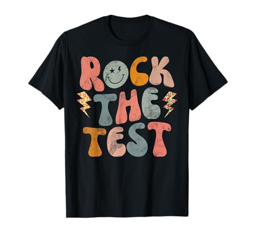 Rock The Test Day Exam Insegnante Test Studente Scuola Maglietta
