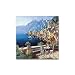 Creative Modern Art Print Watercolor Painting Rich Retro color Italian town Canvas Print Wall Art 12" x 12" Inch, Stretched and Framed Home Decor Wall Living room Office Canvas Art Wall