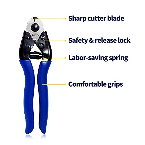 SPEEDWOX Crimpzange Angelset mit Drahtseilschneider Zangen Set Drahtzange Edelstahl Crimpzange Kupfer Aluminium Hülsen… – Bild 5