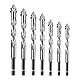 JULIKJ Drill Bit Set, 4-Flute SäGezahn Bohrer Exzenterbohrer Satz Kit, Holzbohrer Fliesenbohrer Betonbohrer Metallbohrer Glasbohrer für Holz Metall Beton Wood Masonry Stein Fliesen (4/5/6/8/10/12mm)