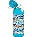 Snug Kids Water Bottle - insulated stainless steel thermos with straw (Girls/Boys) - Vroom, 17oz