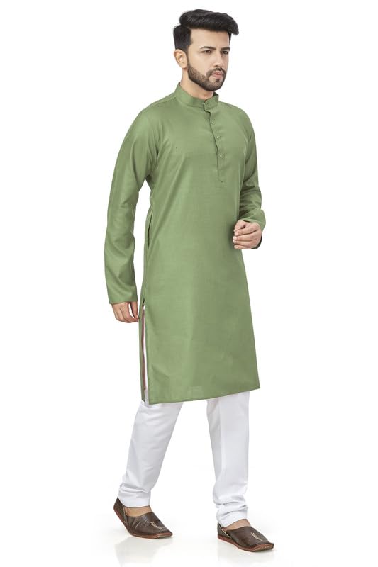 Be Active Men's Solid Green Kurta Set || Men Kurta Pajama || Men Kurta Pajama Set || Kurta Pajama For Men (N-Rfsk0001 31 Set Xxl)