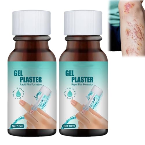 2Pcs Skin Liquid Plaster,Liquid Wound Dressing,Skin Glue for Wounds Human,Waterproof Spray Plasters,Breathable Liqui/d Plaste/r,Waterproof Spray Woun/d Stick Protective,Quick Dry Gel Liqui/d Plaste/r