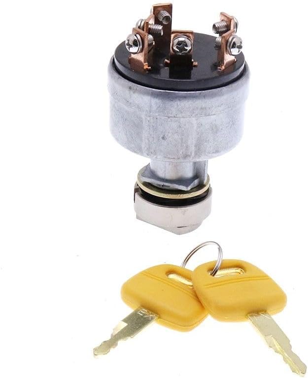 Aftermarket Ignition Switch with 2 keys 4186745 4186743 Fit Intended for Excavator EX100 EX120 EX150 EX160WD EX200 EX220 EX270 EX60 EX90