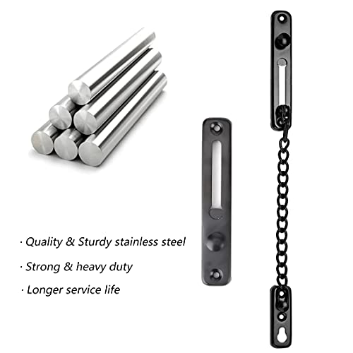 Edelstahl Türkette, HONGECB Tür Latch Guard Kette, Tür Sicherheitskette, Türkette Sicherheitsschloss, Türkettenschloss mit Schraube, für Home Hotel Innentüren und Fenster