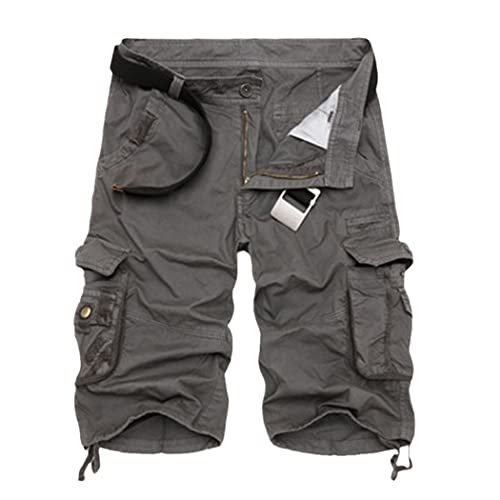 Short cargo militaire homme gris pour randonnée d'été