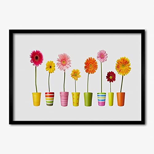 Cadre photo fleurs salon et chambre grand format Tulup affiche nature 100x70 cm