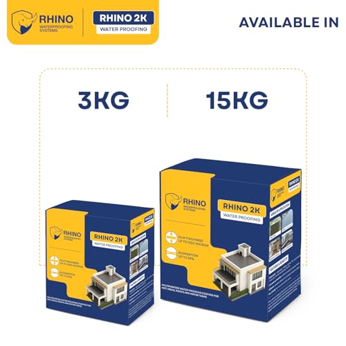 Image of Rhino 2K 2-Parts Flexible Acrylic Cementitous Waterproofing for Bathroom, Roofs, Basement Wall, Suitable for Concrete and Masonry waterproof